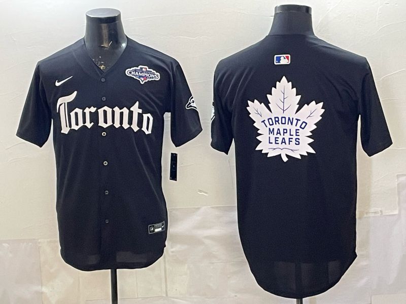 Men 2026 Toronto Blue Jays Blank Black 5th generation Joint Name Nike MLB Jersey style 010